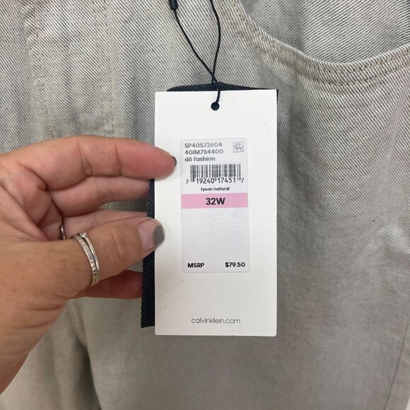 Calvin Klein Tyson Natural Wide Leg Fit Men’s Jeans Size 32W  NWT - Picture 3 of 5